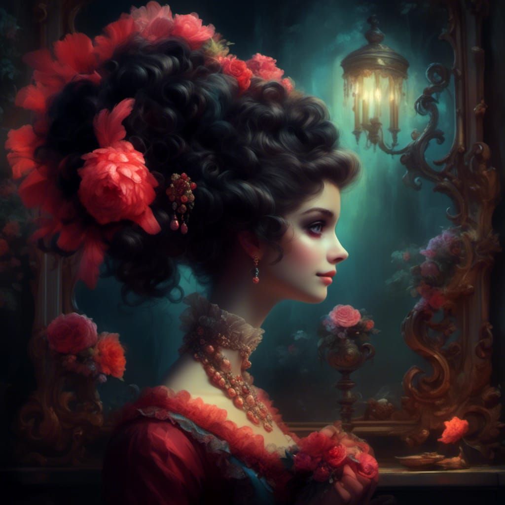 Happy Rococo Beauty Portrait