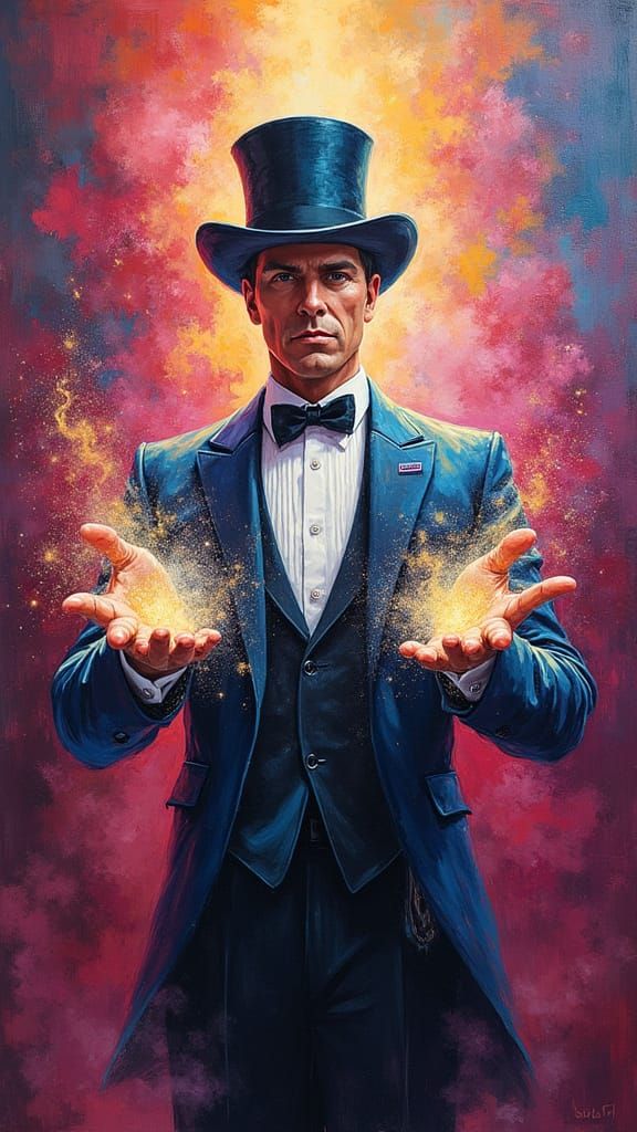 Magician Conjures Starlet on Las Vegas Stage