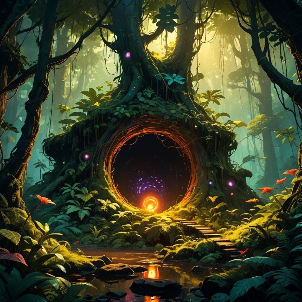 Fantastical Hole in a Matte Painting