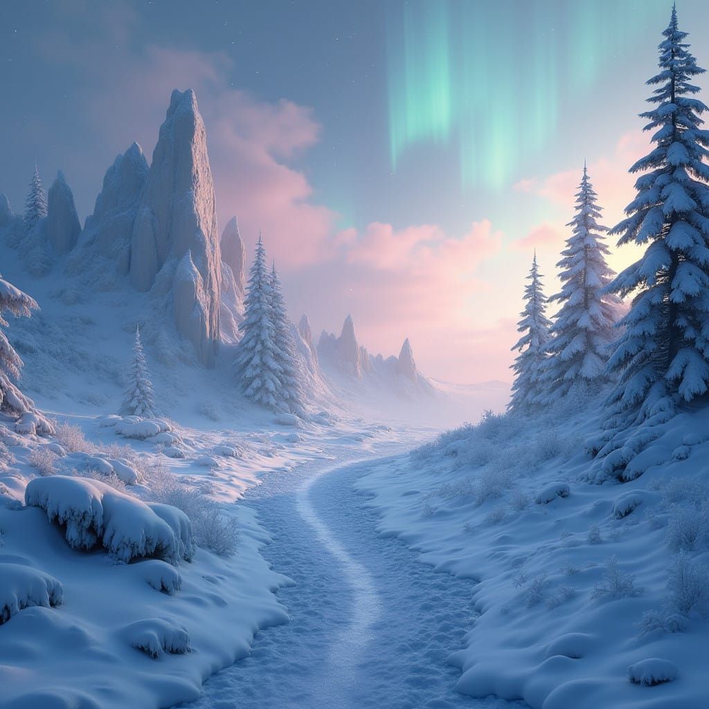 Luminous Frostlands in a Matte-Painted Masterpiece