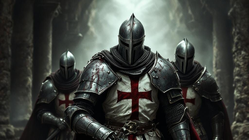 Medieval Knights in Dark Fantasy Style