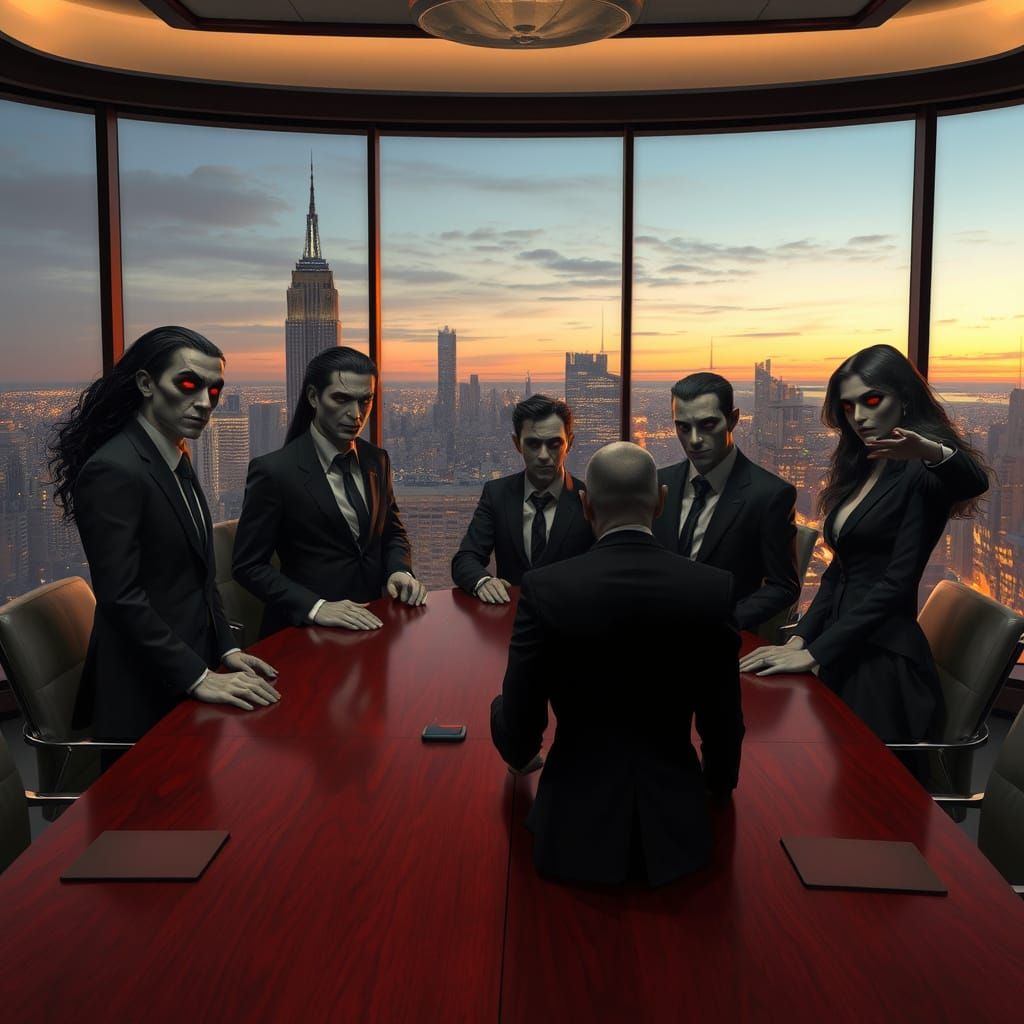Vampires in Corporate Gothic Style