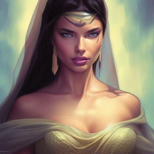 Jasmine with Headscarf: Hyperdetailed Digital Portrait