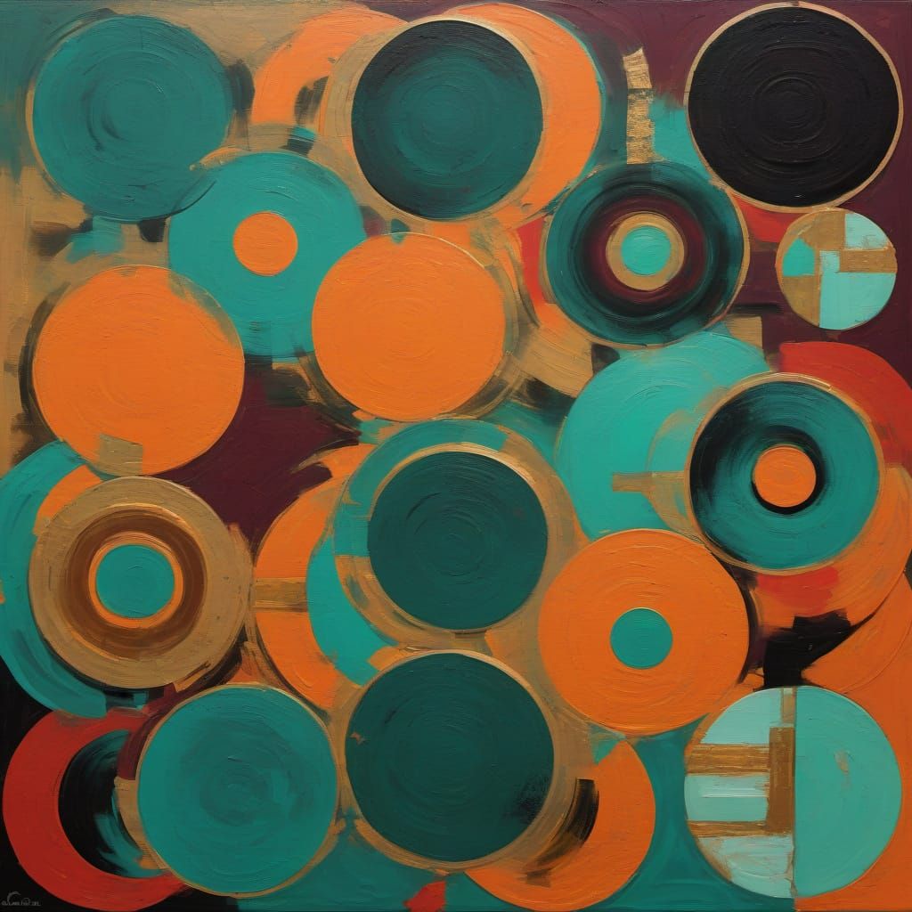 Surreal Limed Oak Aubergine Painting in Golden Hour