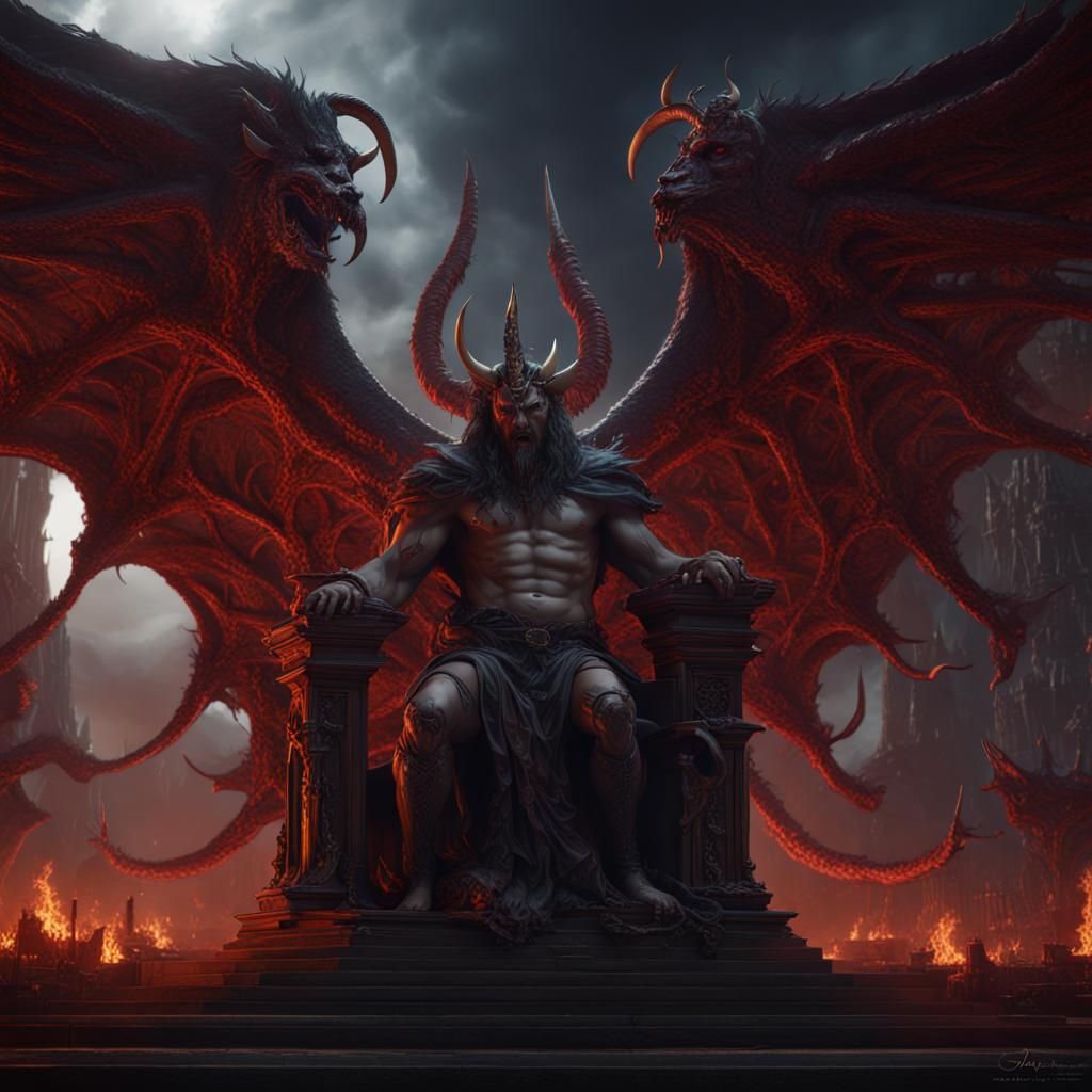 Asmodeus, Satan, Lucifer: Detailed Matte Painting
