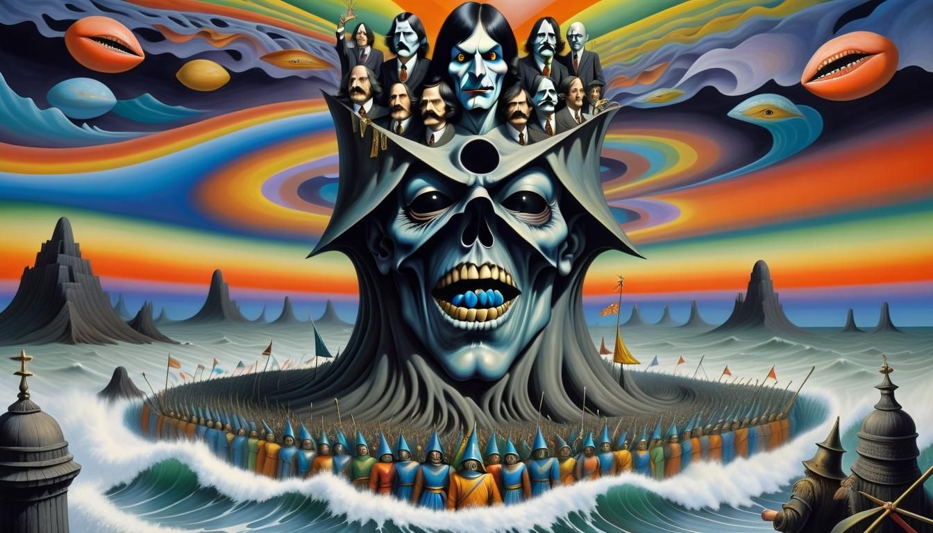 Surreal Avengers March in Pink Floyd Tribute Style