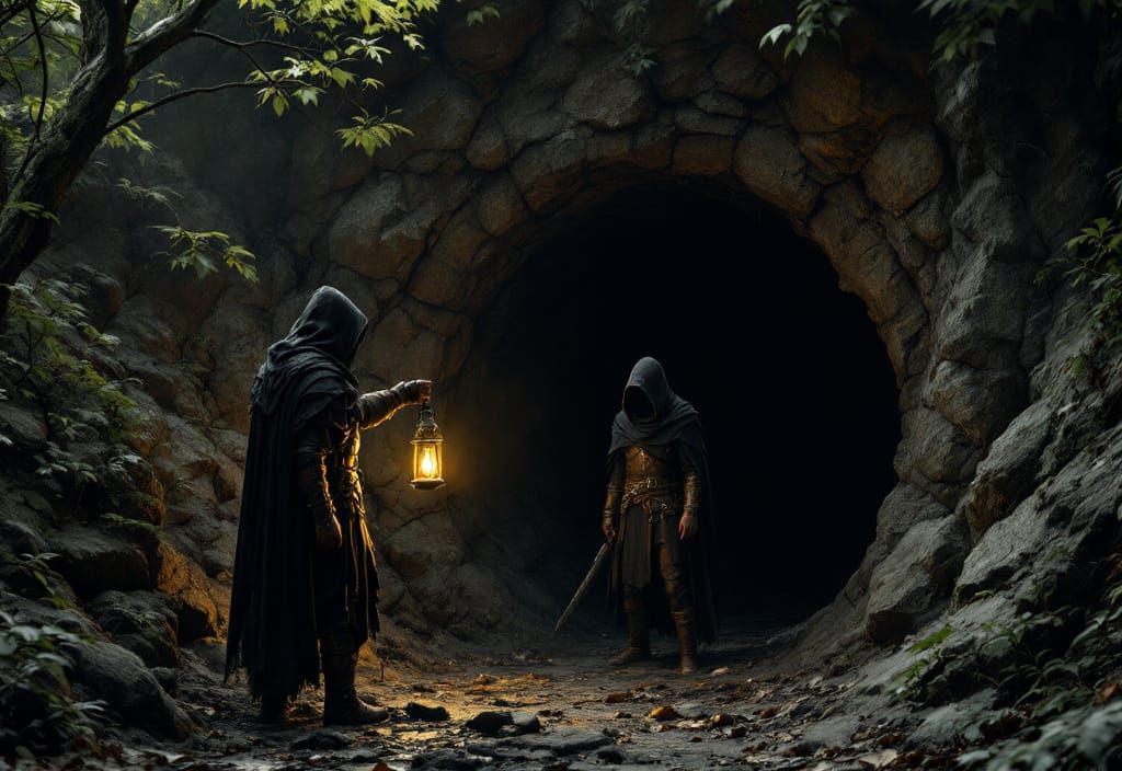 Vigilant Rangers Guard Tunnel Entrance in Hyperrealism