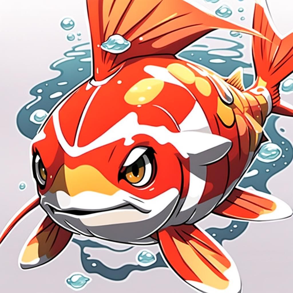 Colorful Anime Magikarp Illustration in Manga Style