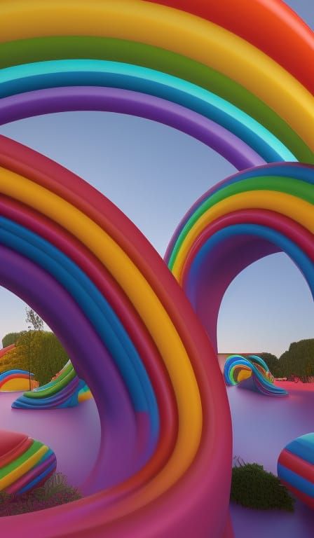 Vibrant Candyland Wonderland in CGI