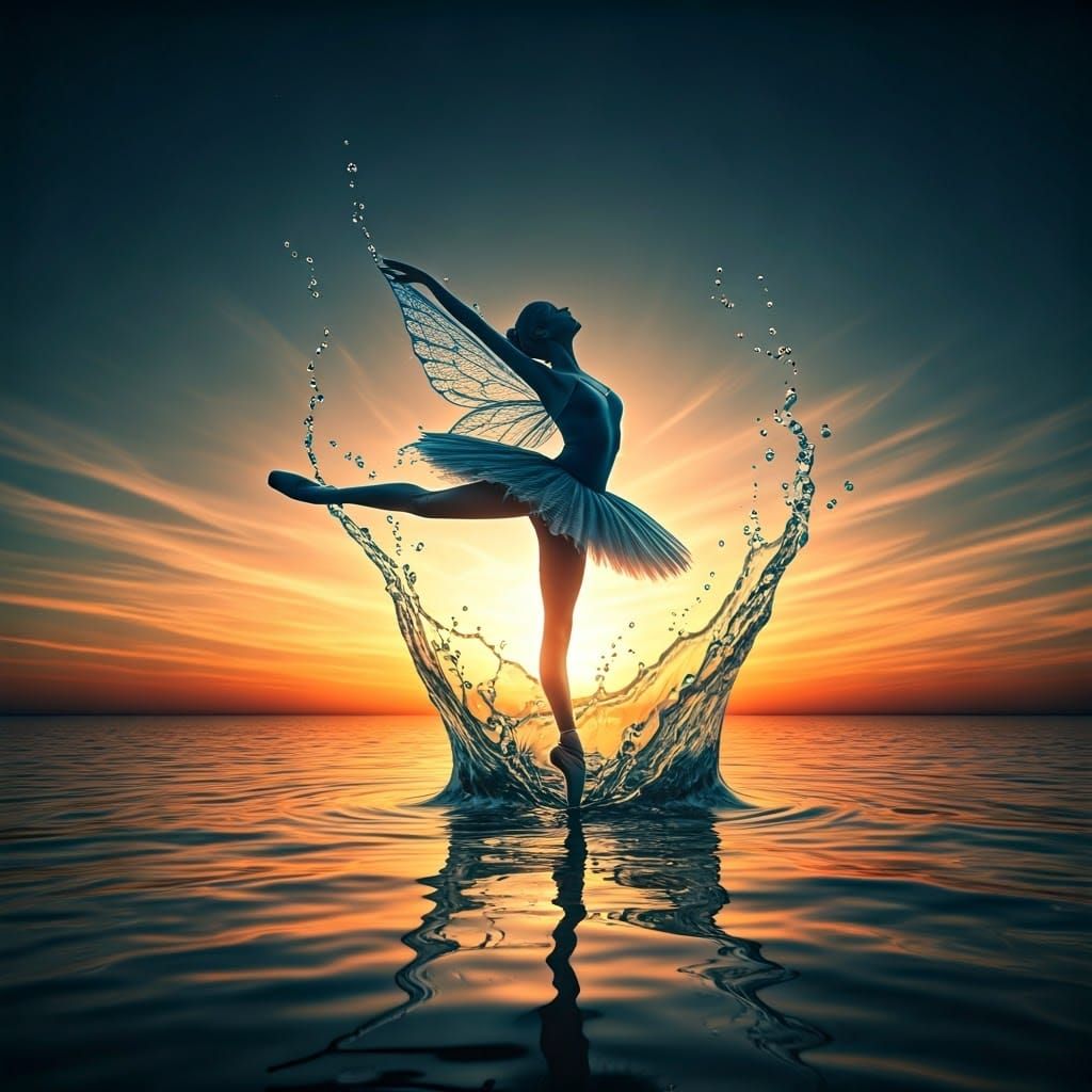 Water Sprite Ballerina in Fibonacci Perfection