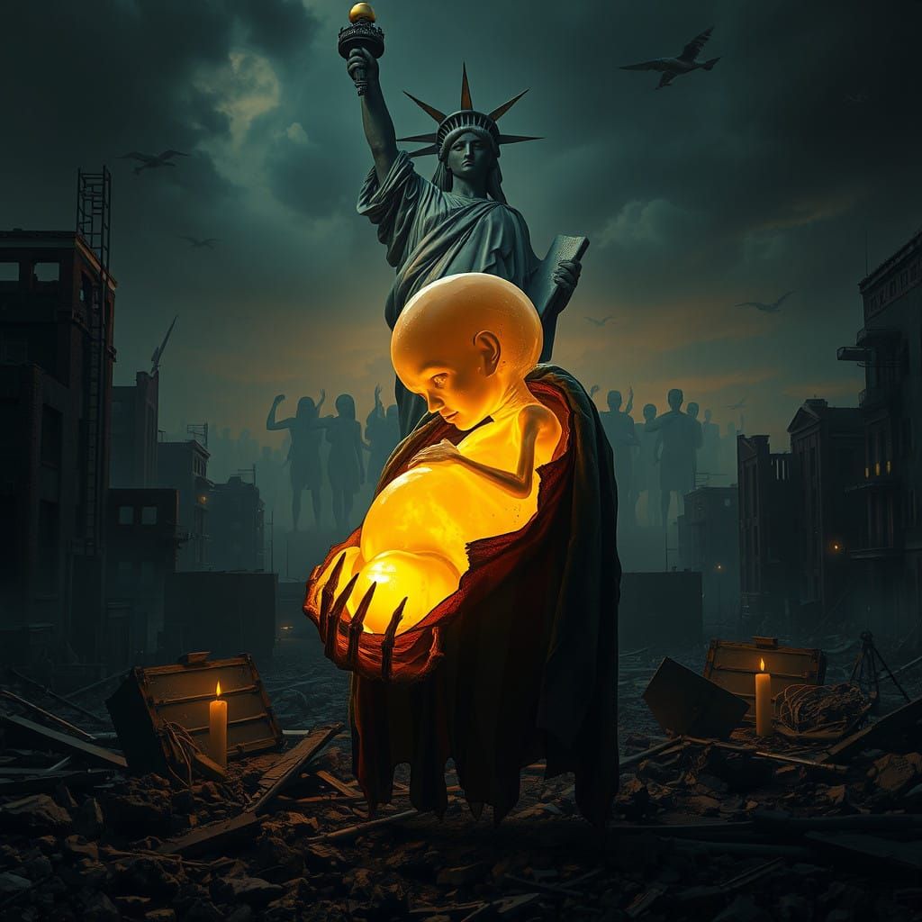 Republican Hypocrisy Exposed in Haunting, Life-Sized Fetal F...