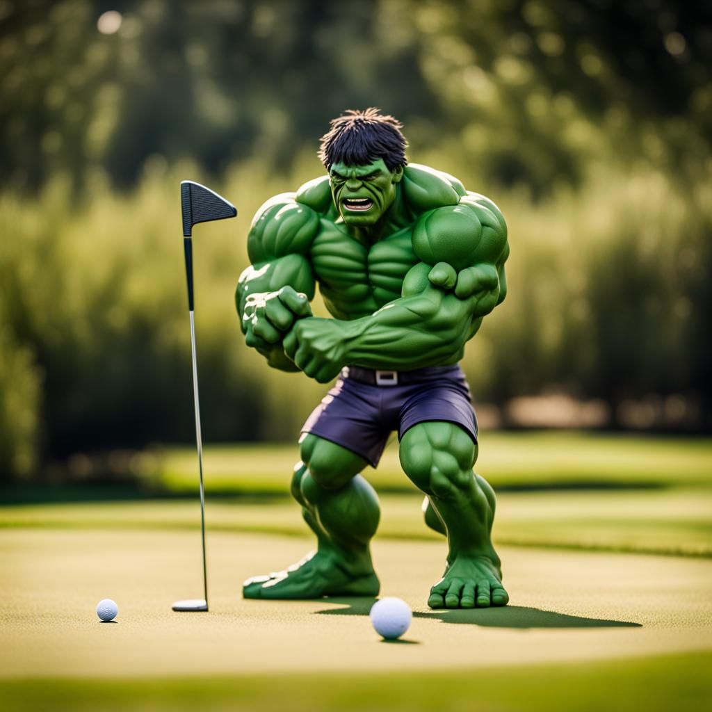 Hulk Tees Off: A Round of Golf