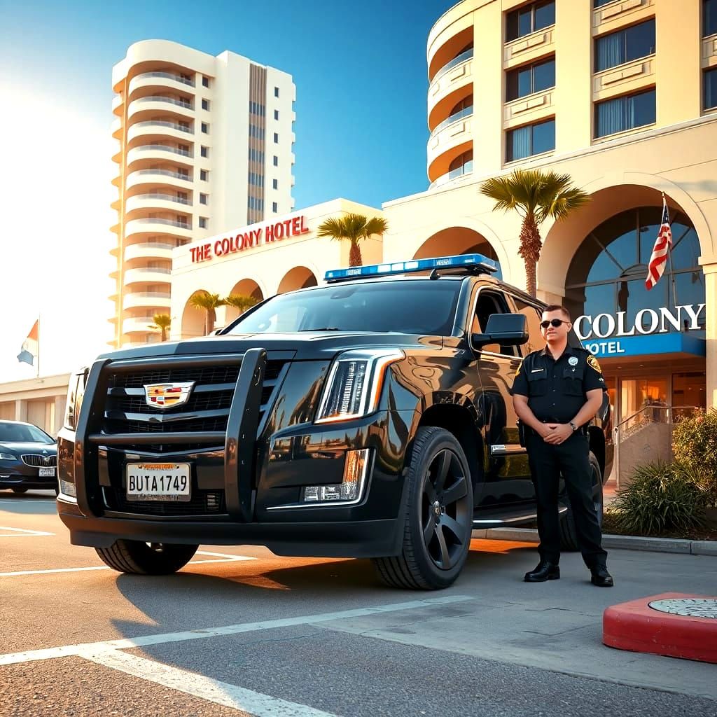 Realistic Police Vehicle on Miami Beach