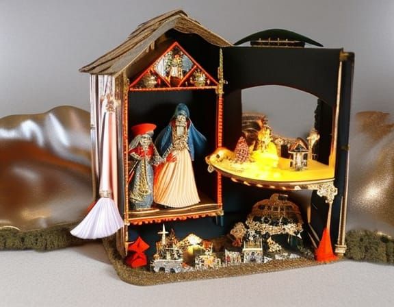 Haunted Dollhouse Full of Ghouls and Ghosts