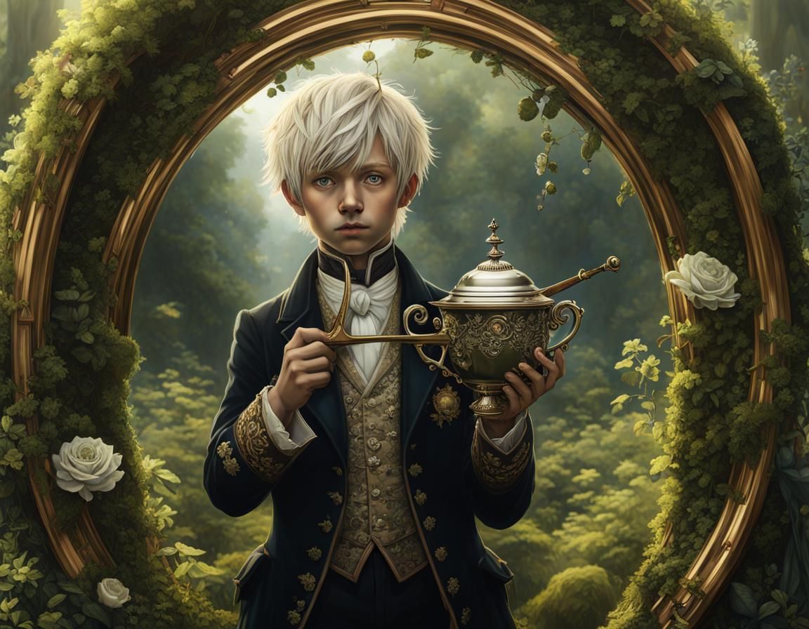 Eye Socket, Silver Cup, and Boy with Sword