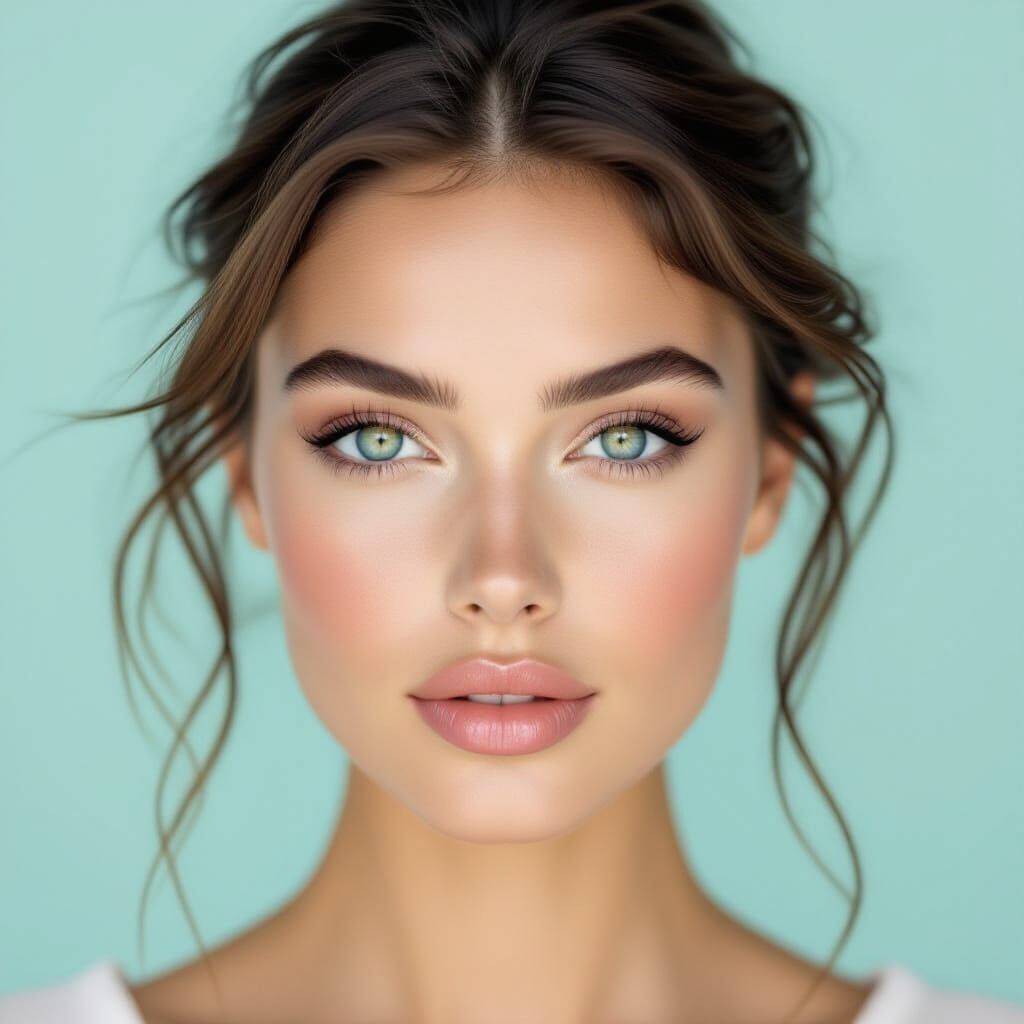Photorealistic Woman's Eyes with Soft Lighting