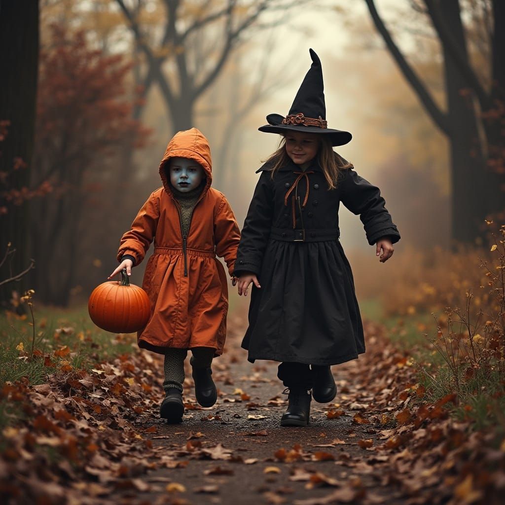 Twisted Trick-or-Treat Scene