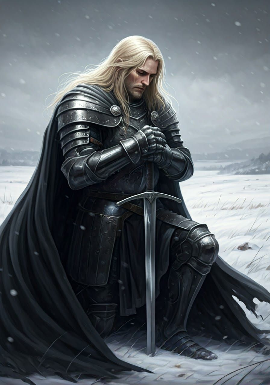 Regal Knight in Solemn Reverence