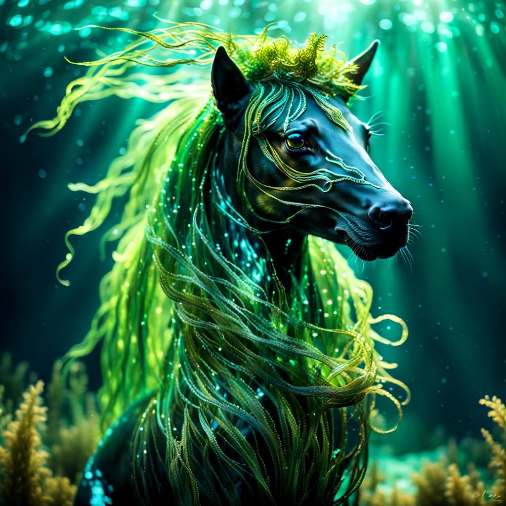 Solarpunk Mythical Kelpie