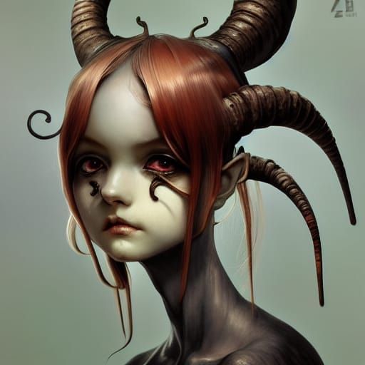 Elegant Anime Ram Nymph in Emerald Mansion