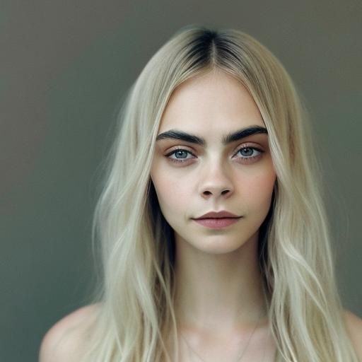 Ethereal Portrait with Floral Accents