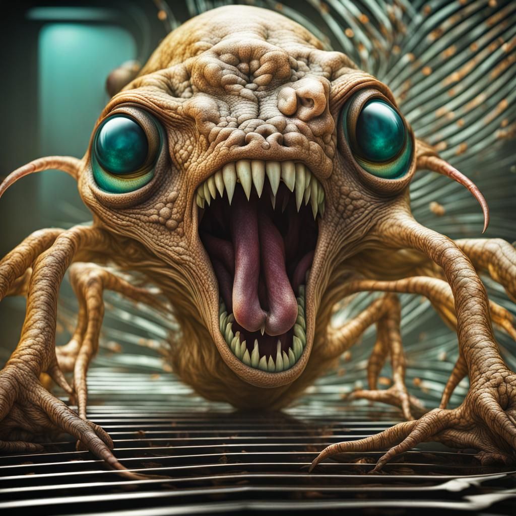 Extravagant Alien Characters in Bizarre Cosmic Dreamscape