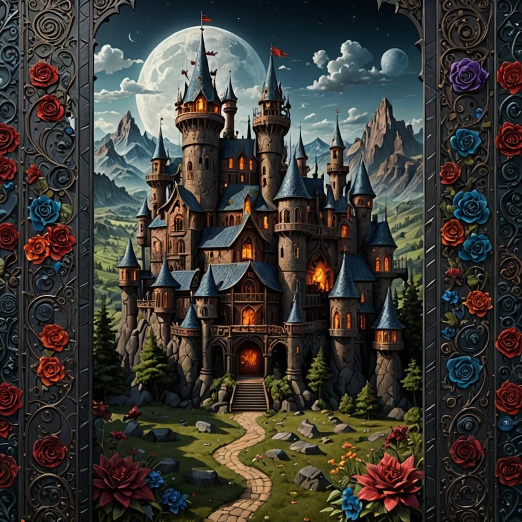 Heavy Metal Band Patchwork Quilt: Fantasy Concept Art