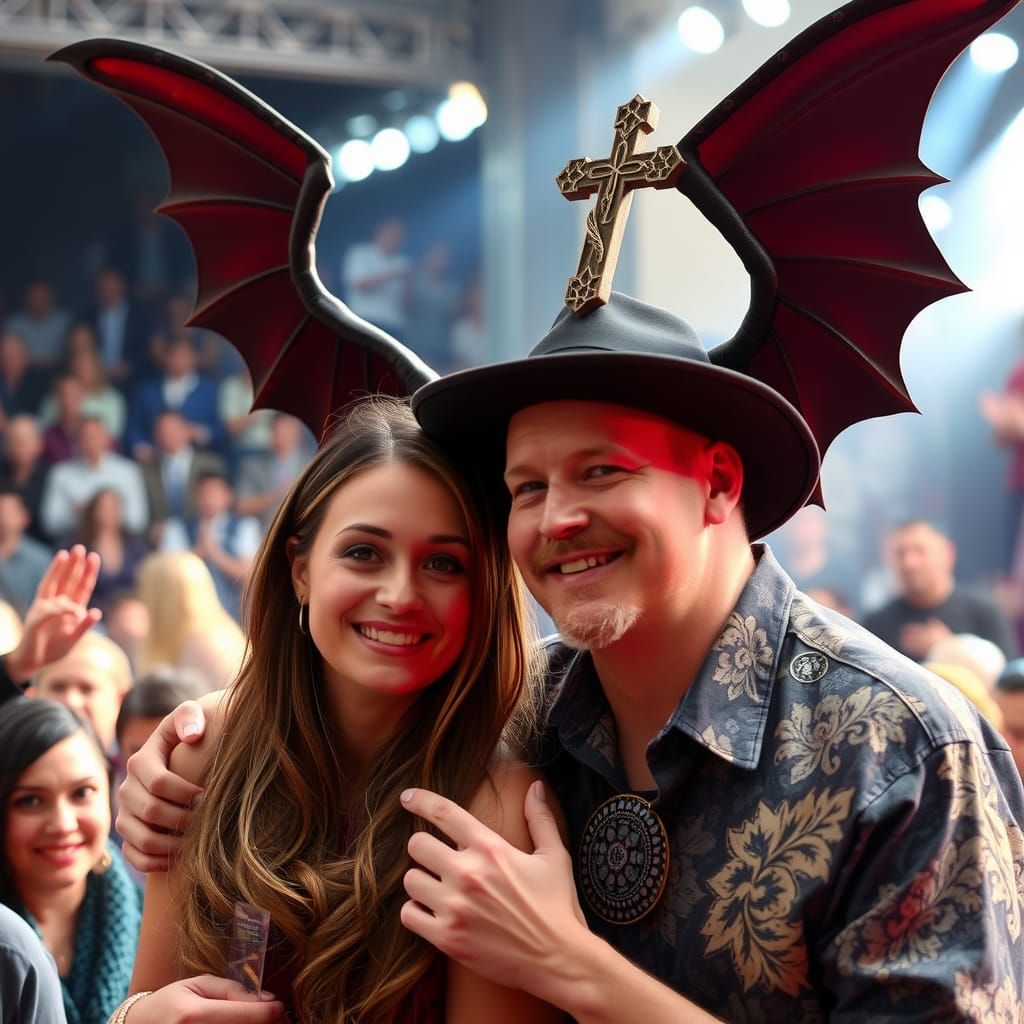 Satan and Daughter Attend Christian Music Concert