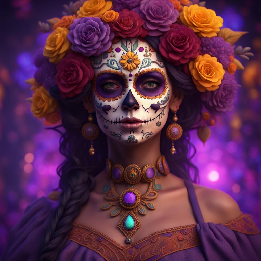 Day of the Dead in Art Nouveau Style