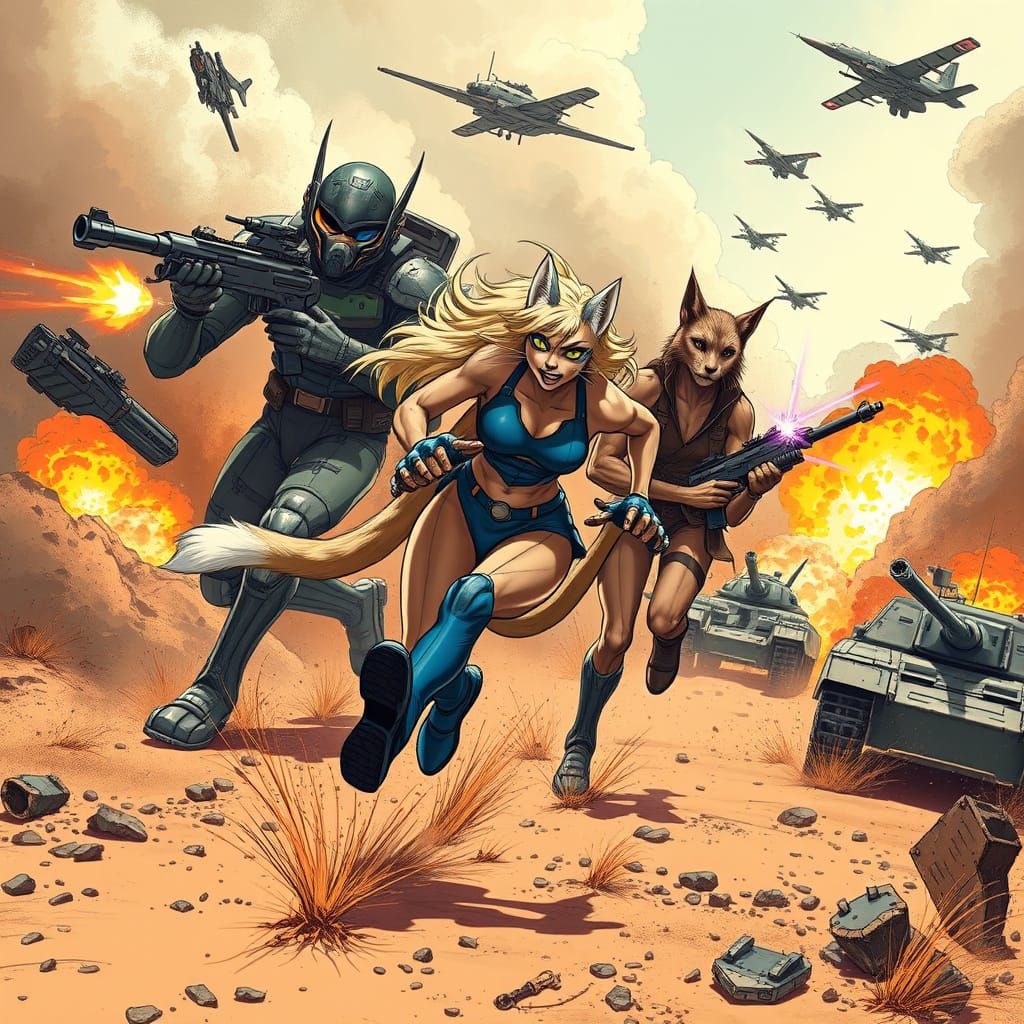 Feline Heroine Fights for Survival in a Futuristic Apocalyps...