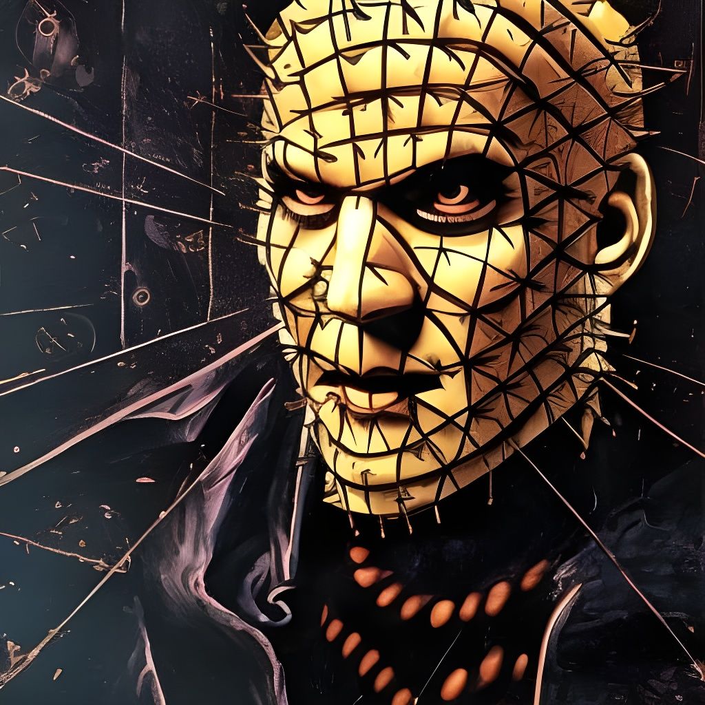 Hellraiser Pinhead Jason Momoa as Impasto Painting