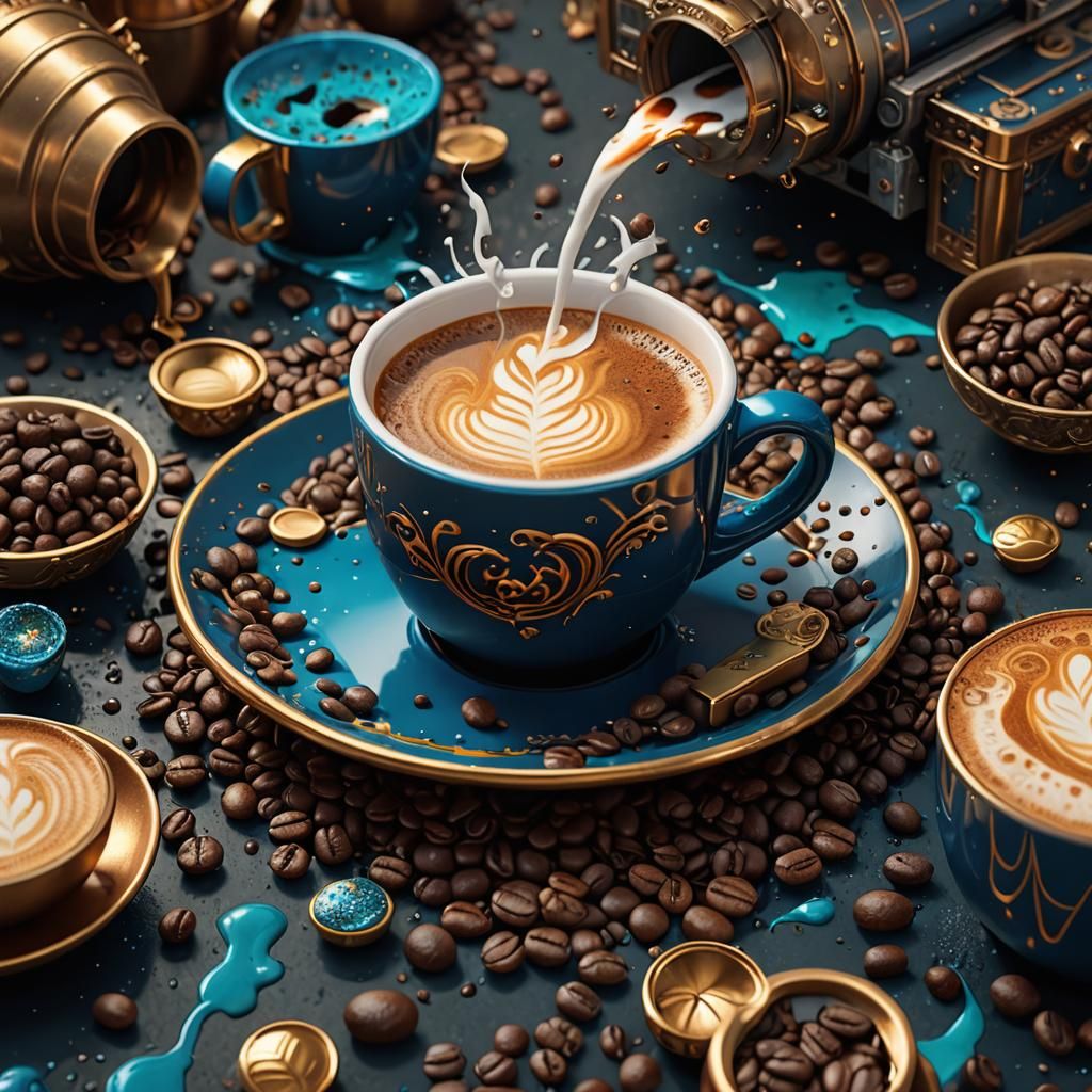 Fantastical Coffee Art in Deep Color