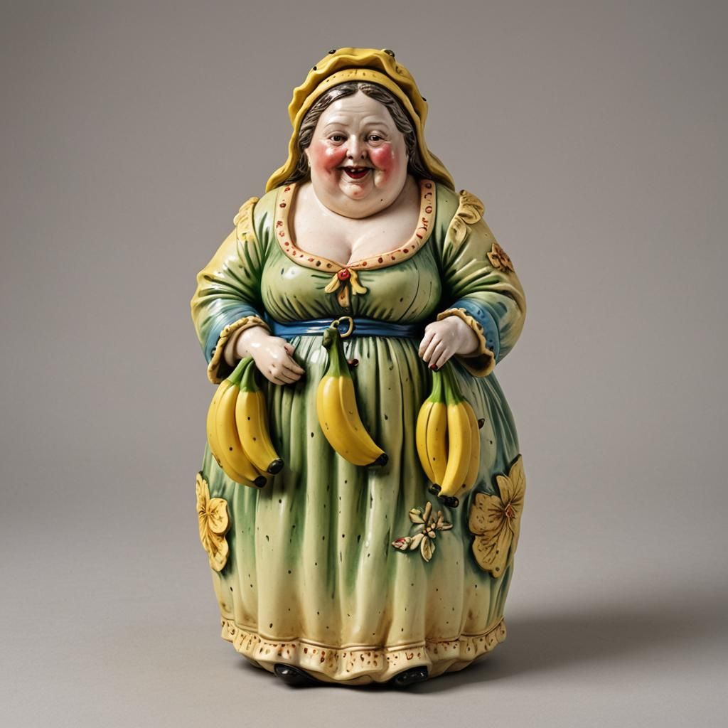 Banana Woman Toby Jug Figurine