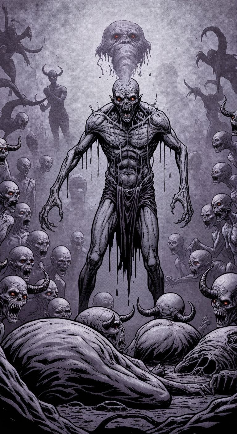 Grotesque Cult Leader Emerges from Purgatory in Dark Art Sty...