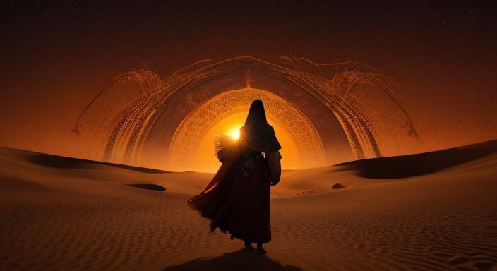 Crustacean Tentacles Emerge in Desert Scene