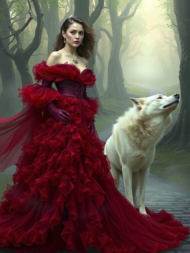 Mystical Woods Fantasy in Futuristic Realism Style