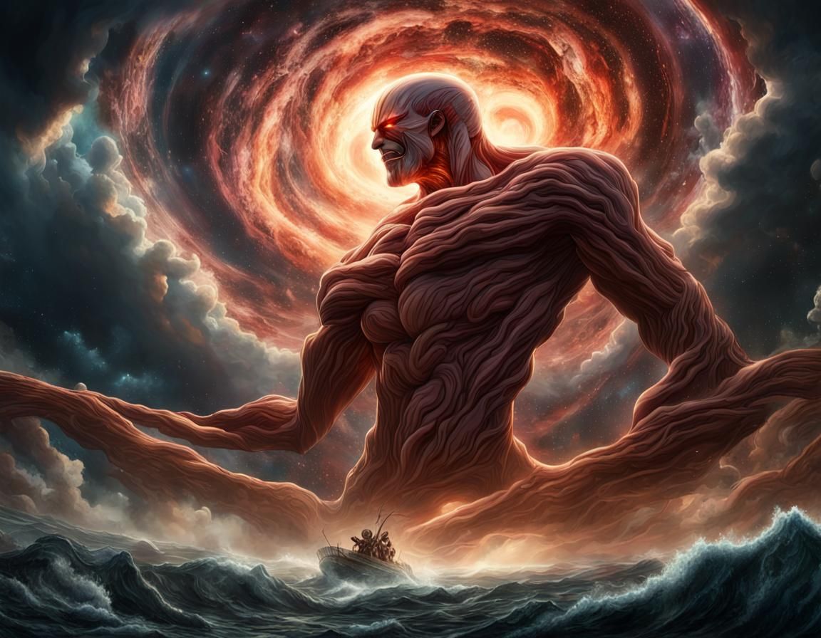 Cosmic Titan Clash: Epic Battle in the Heavens