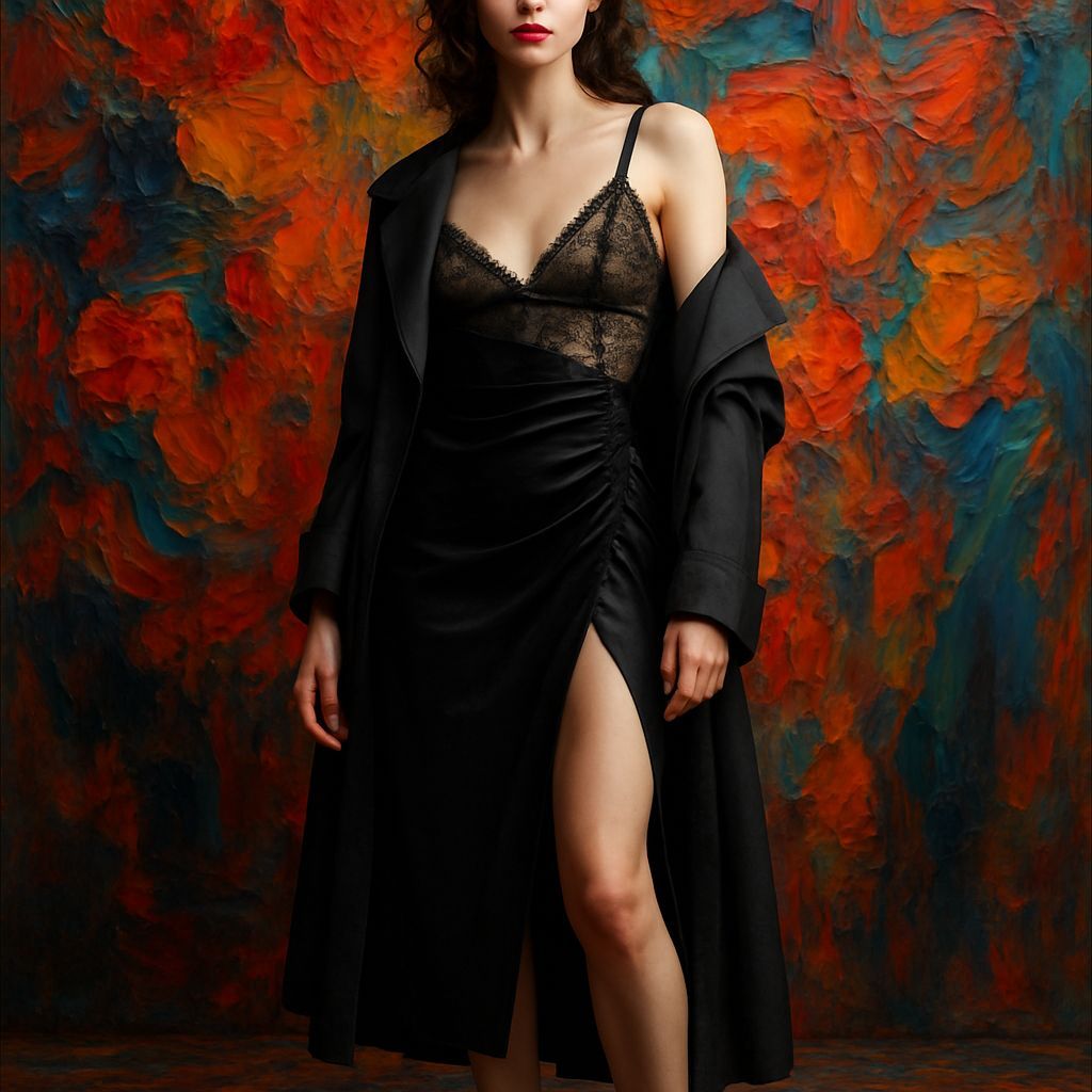 Elegant Photo of Woman with Dramatic Lighting