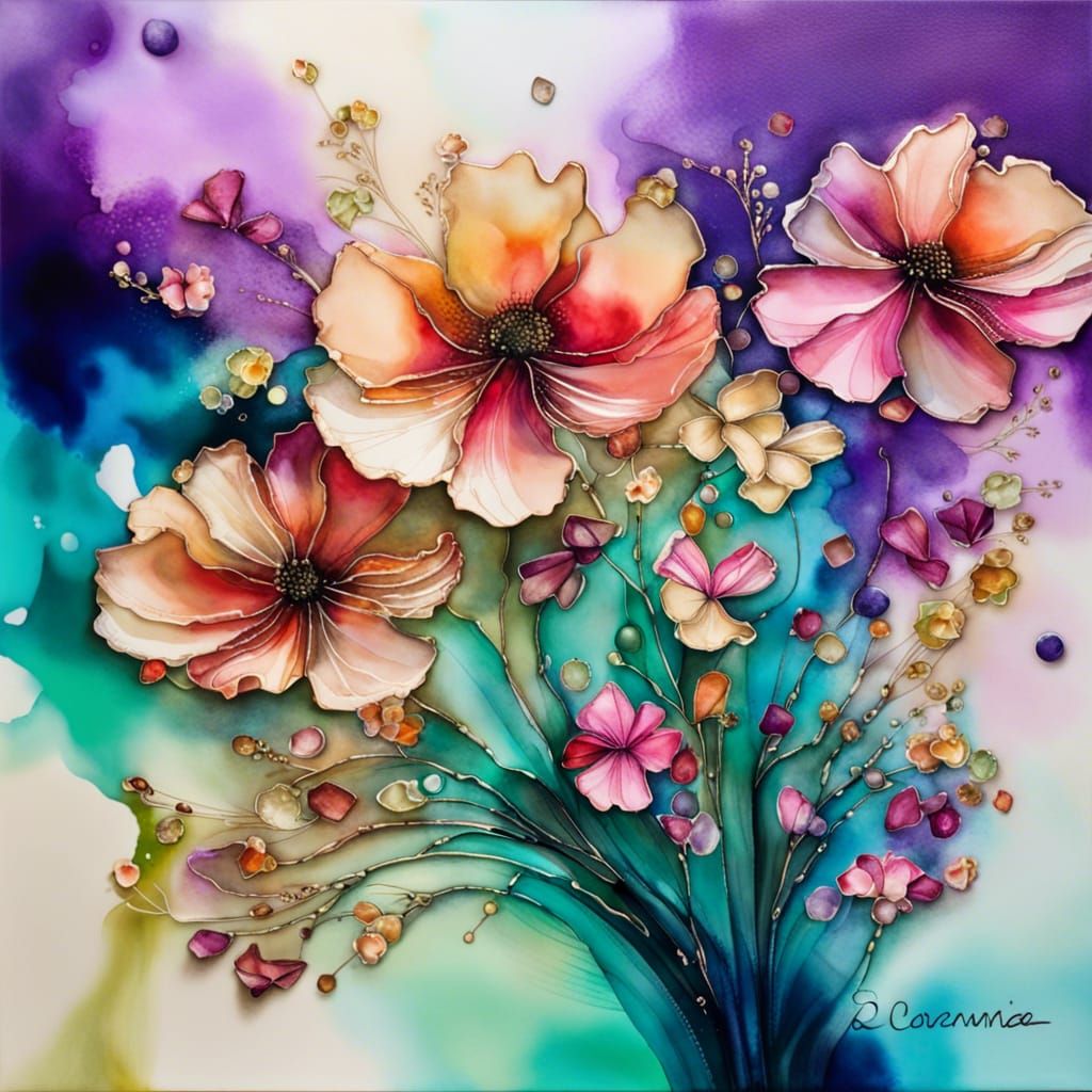 Art Deco Alcohol Ink: Fragrance and Goodness