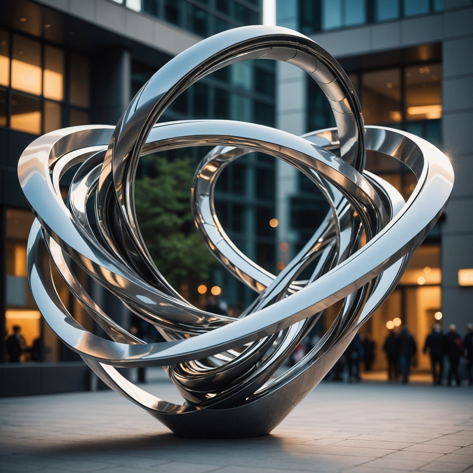 Surreal Abstract Sculpture in Cyberpunk Style