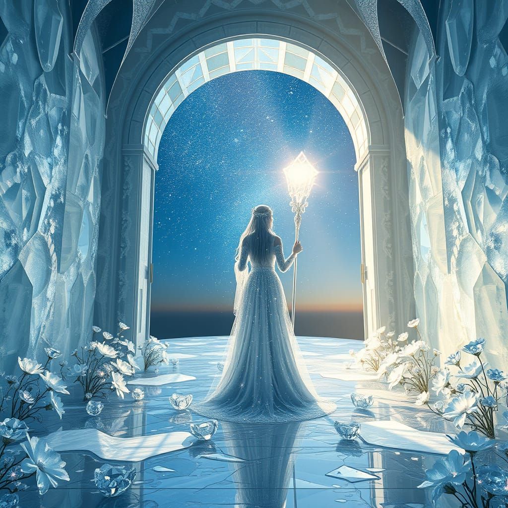 Luxurious Crystal Palace on Pluto's Secret Moon