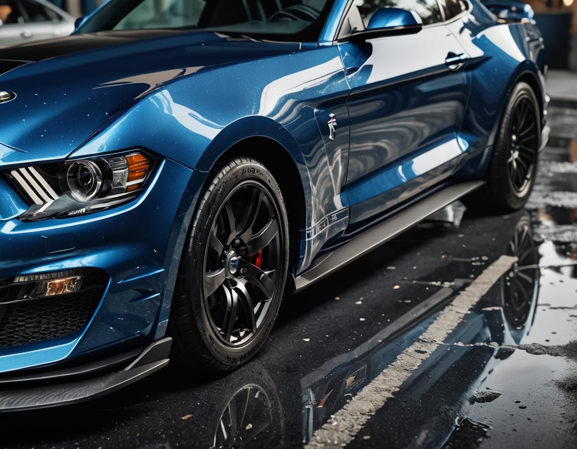 Vivid Ford Mustang Shelby GT500 in Hyper-Realistic Digital A...