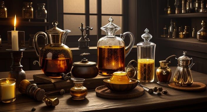 Luxurious 17th-Century Dutch Still Life in Old Master's Styl...