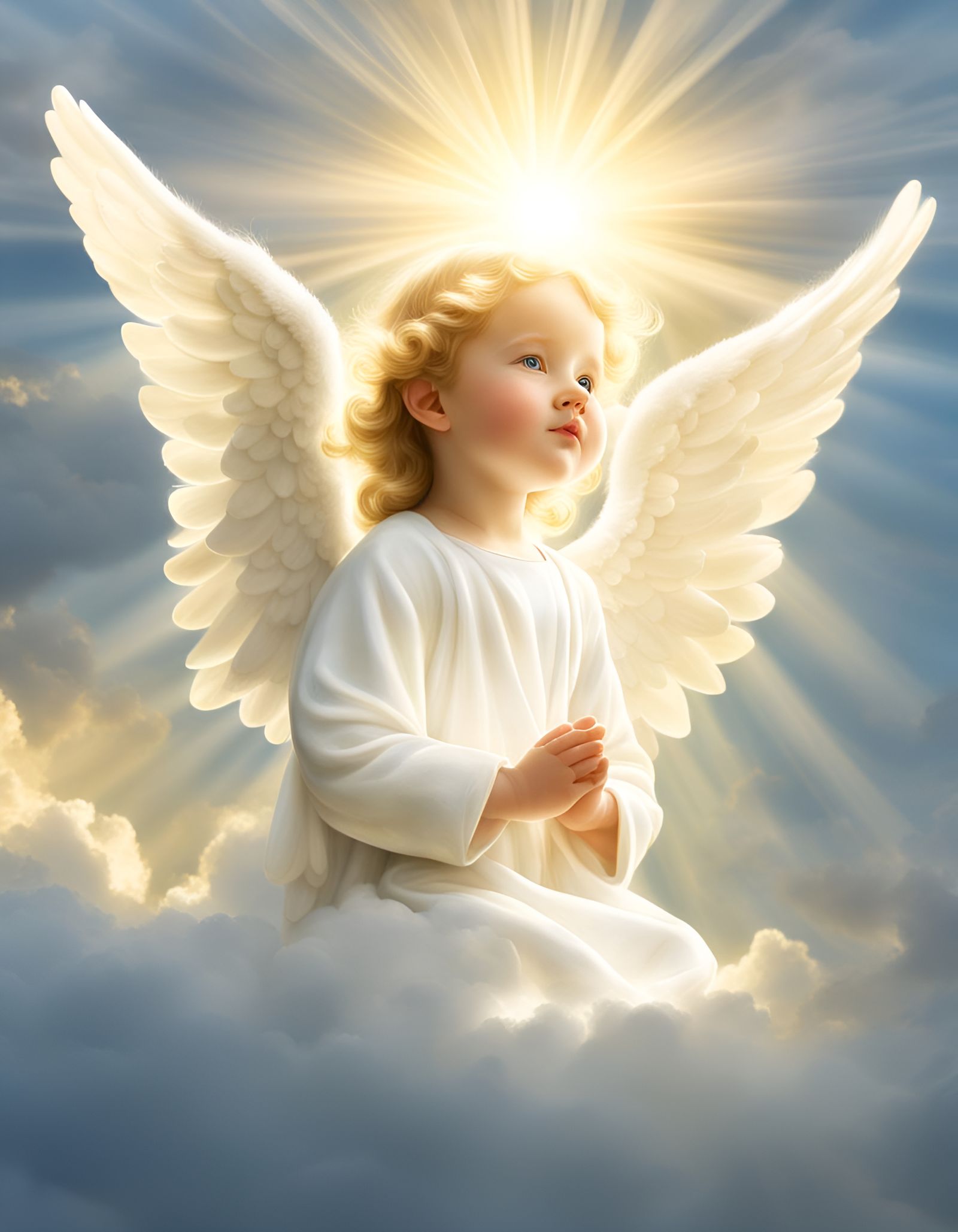 Heavenly Baby Angel in Divine Sunshine