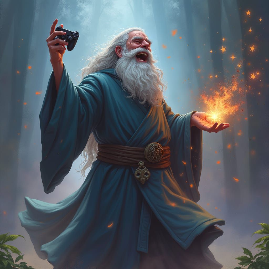 Joyful Wizard Dances with PlayStation Remote