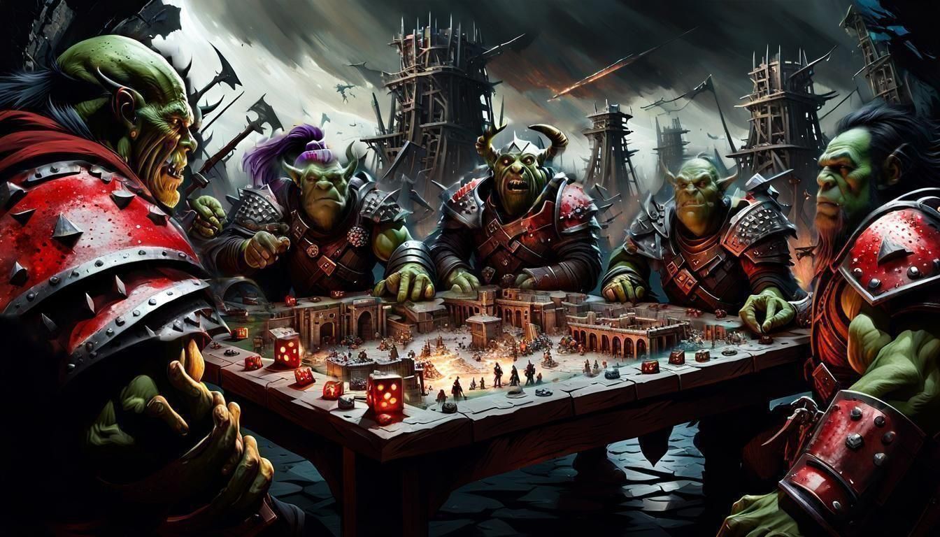 Wide Screen    Warhammer 40K Ork War Council