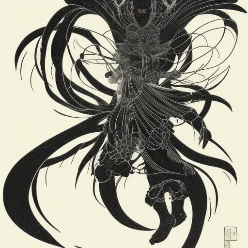 Imprisoned Alien: Technical Drawing in Dystopian Style