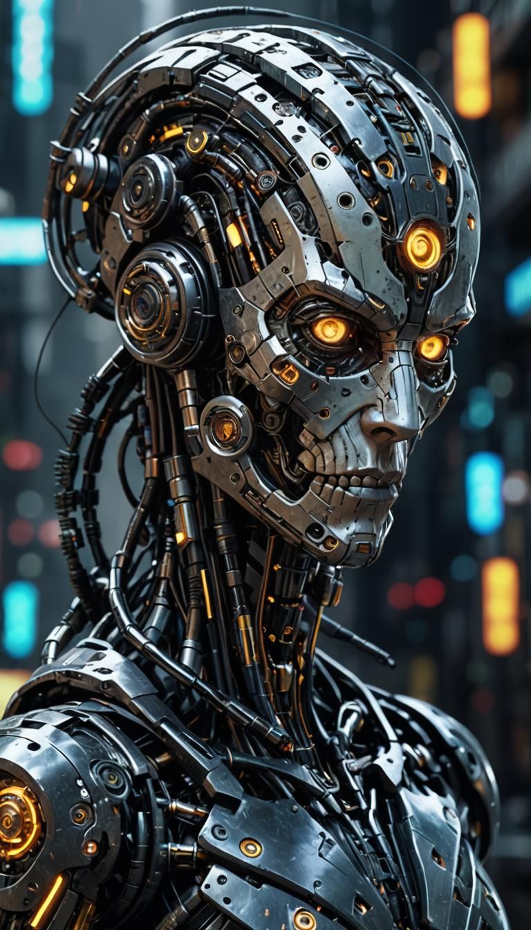 Biomechanical Cyberpunk Hybrid of Gene-Spliced Species
