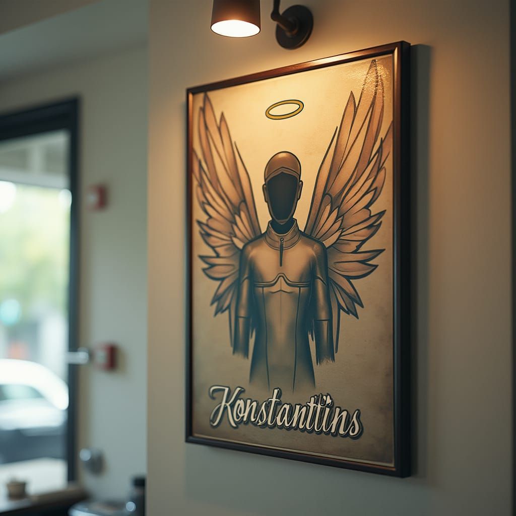 Angel's Space Diner Employee Poster in Retro-Futuristic Styl...