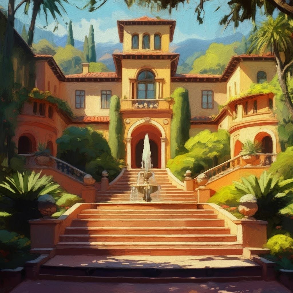 Ethereal Stair-Houses in Vibrant Pastel Landscapes